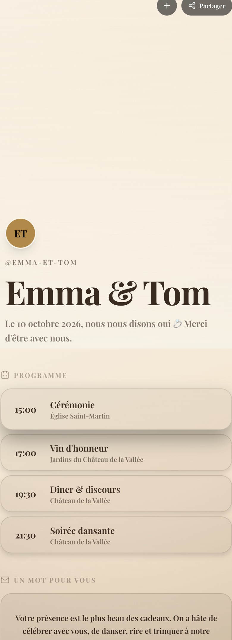 Emma & Tom — mariage